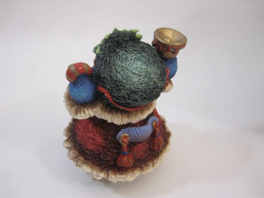Three Vintage Crinkle Claus by Possible Dreams Christmas Figures including Crinkle Policeman 659502,