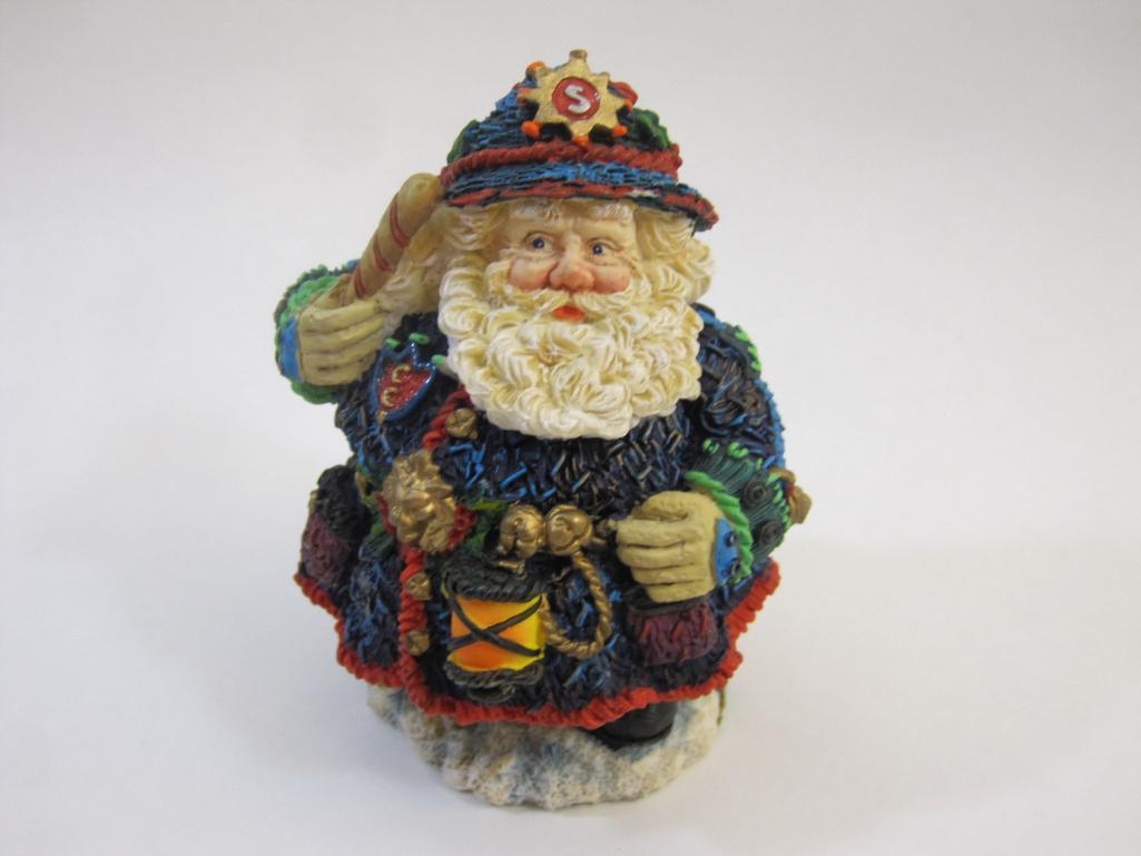 Three Vintage Crinkle Claus by Possible Dreams Christmas Figures including Crinkle Policeman 659502,