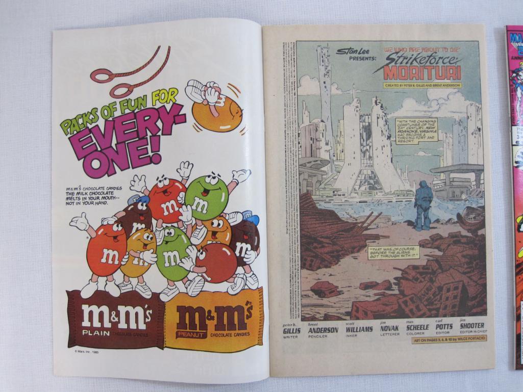 Strikeforce Morituri, Two Marvel Comics, Issues No. 1, 3, Dec, Feb 1986-87, 4 oz