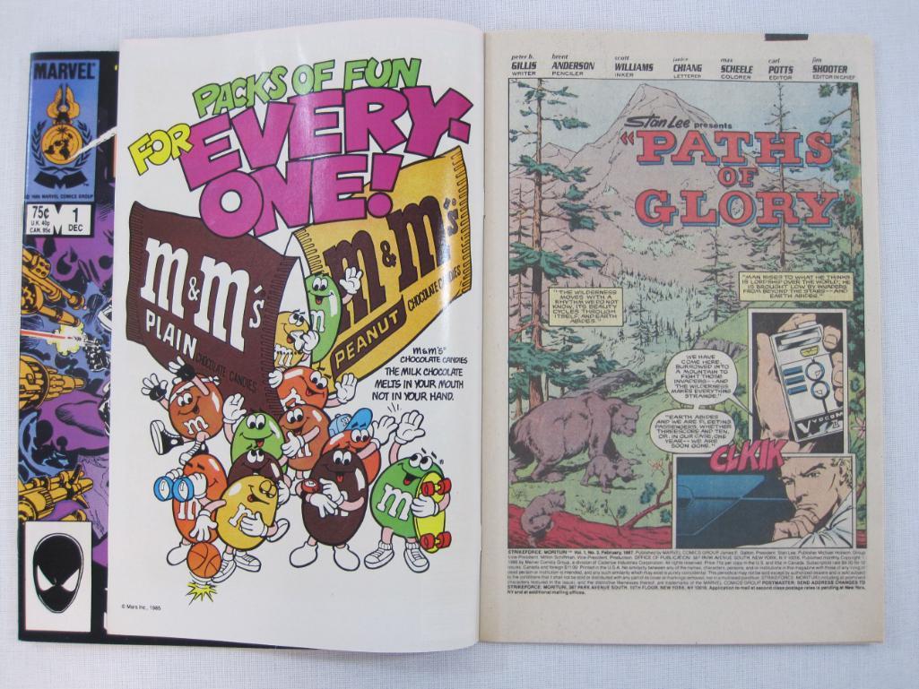 Strikeforce Morituri, Two Marvel Comics, Issues No. 1, 3, Dec, Feb 1986-87, 4 oz