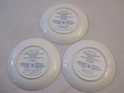 Three WJ George Collectible Ship Plates including "The Davy Crockett at Daybreak", "The Golden Eagle