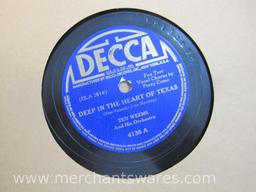 Three Album Binders of 78 RPM Vinyl Records includes Bing Crosby, Gene Autry, Jimmy Dorsey and
