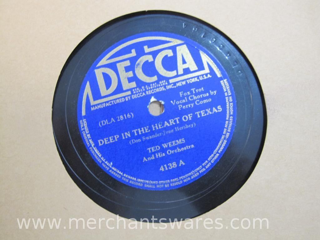 Three Album Binders of 78 RPM Vinyl Records includes Bing Crosby, Gene Autry, Jimmy Dorsey and