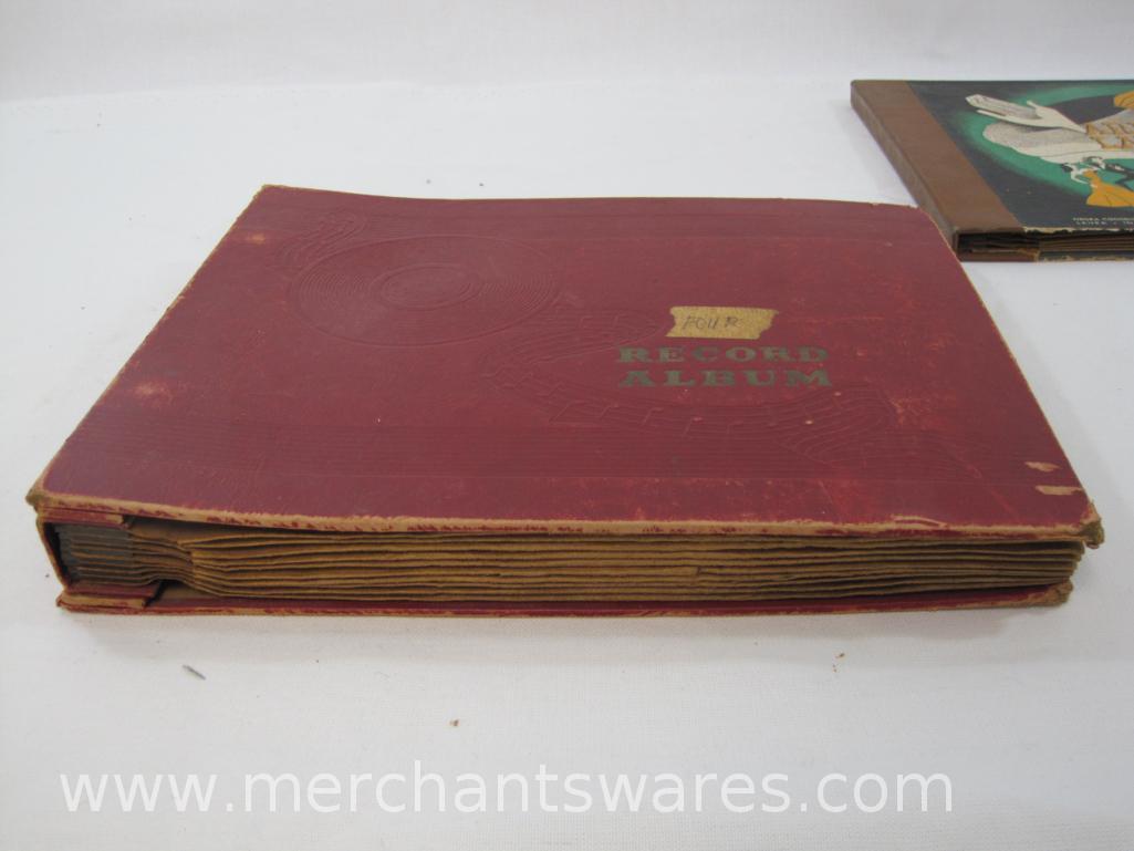 Three Album Binders of 78 RPM Vinyl Records includes Bing Crosby, Gene Autry, Jimmy Dorsey and