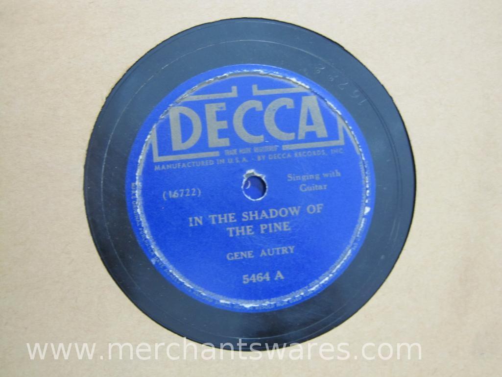 Three Album Binders of 78 RPM Vinyl Records includes Bing Crosby, Gene Autry, Jimmy Dorsey and