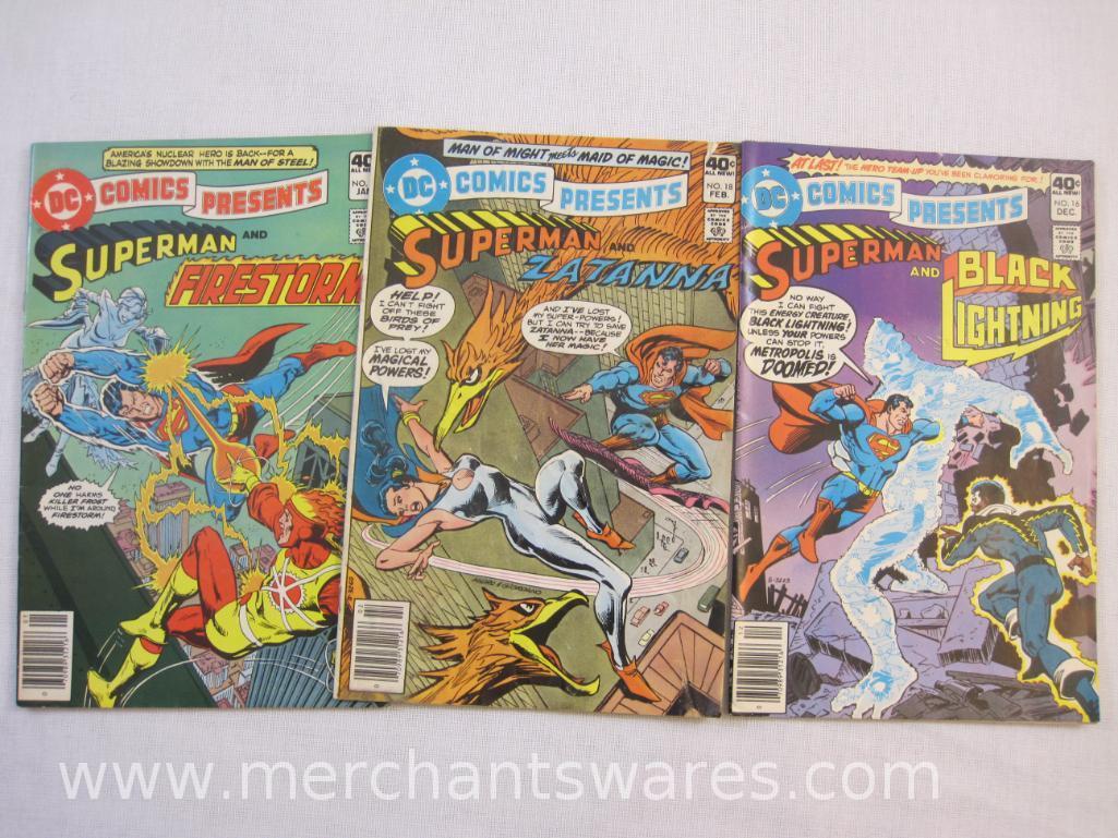 Twelve DC Comics Presents Comic Books including 1983 Annual No 2, 16-19, 44, 52-53, 63, 65, 67, and