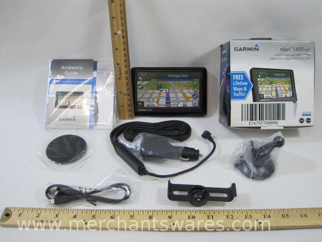 Garmin Nuvi 1490 LMT GPS Unit, Lifetime Maps and Traffic Edition, New in Box, 1 lb 4 oz