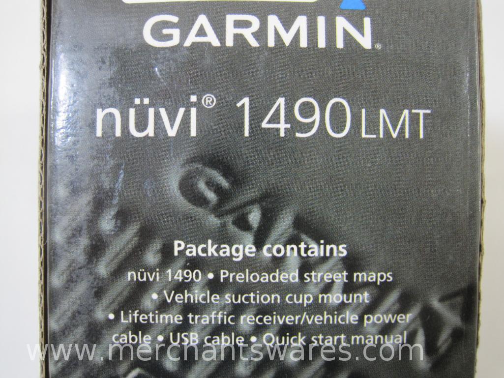 Garmin Nuvi 1490 LMT GPS Unit, Lifetime Maps and Traffic Edition, New in Box, 1 lb 4 oz