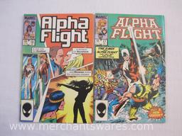 Six Marvel Comics including Alpha Flight Nos. 17-18 (1984-5) and Dreadstar and Company Nos. 1-4