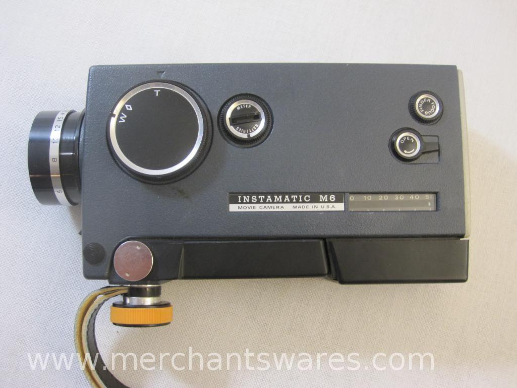 Vintage Kodak Instamatic M6 Movie Camera with Carrying Case, 4 lbs 2 oz