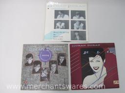 Three Duran Duran Vinyl Record Albums, Rio, Carnival, Mixing, 1 lb 5 oz