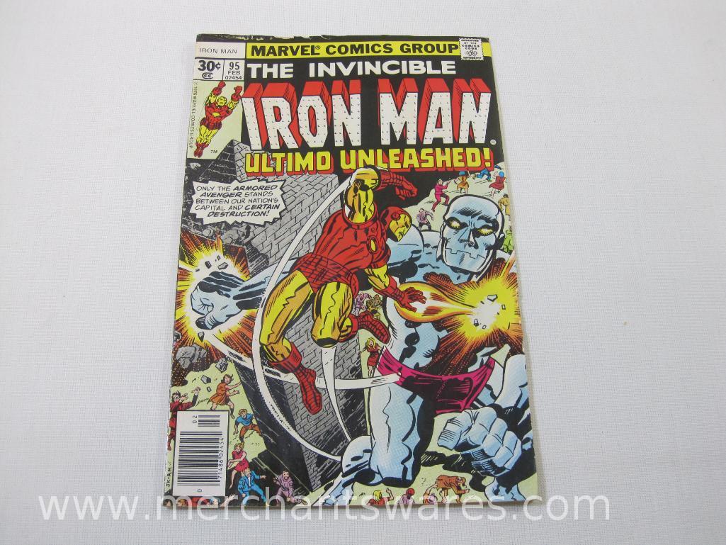 The Invincible Iron Man, Six Marvel Comics Group Comics No. 95, 96, 98,Feb, Mar, May 1977, No. 109,