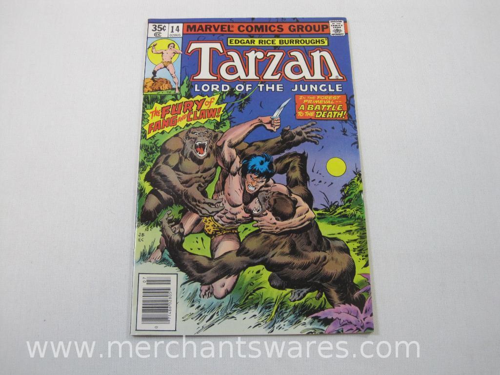 Six Tarzan Comics, Issues No. 13-18, June-Nov 1978, Marvel Comics Group, 10 oz