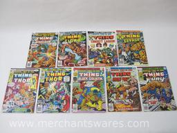 Nine Marvel Two-In-One Presents The Thing Comics, Issues No. 18-26, Aug-Apr 1976-77, Marvel Comics