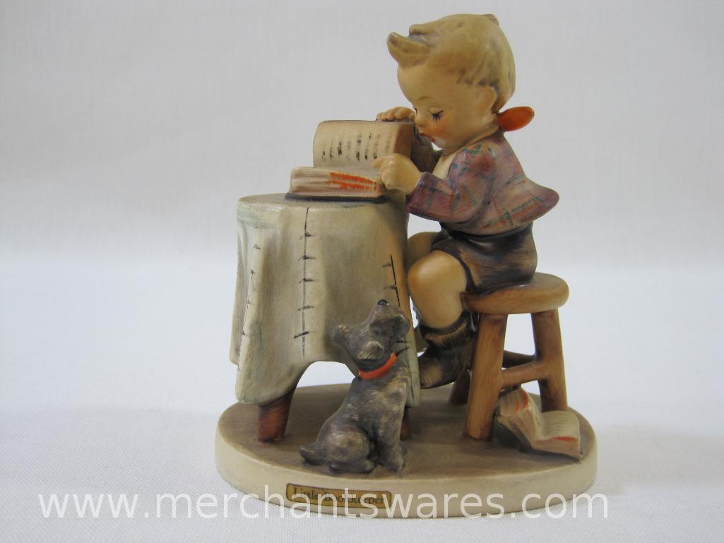 M. I. Hummel Little Bookkeeper 396 Figurine, 1955, W Goebel, W Germany, 9 oz