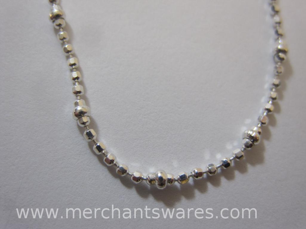 Dainty Silver 925 Necklace, approx 16 inches long