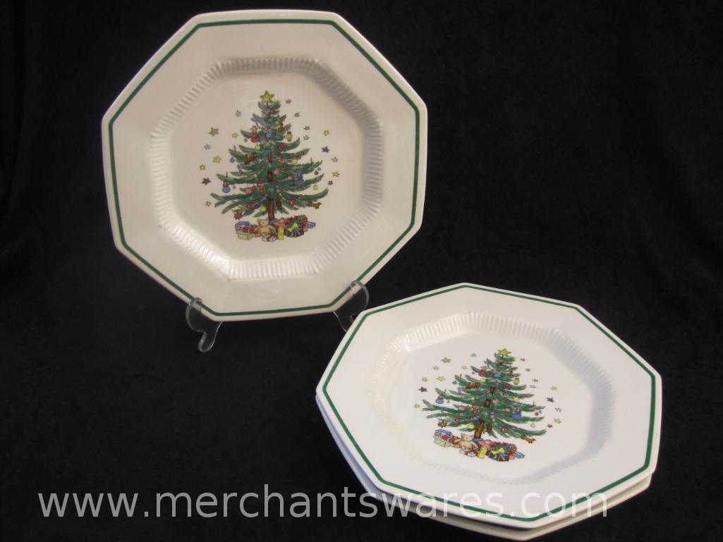 Three Nikko Christmastime...Christmas Tree Dinner Plates, 5lb 6oz