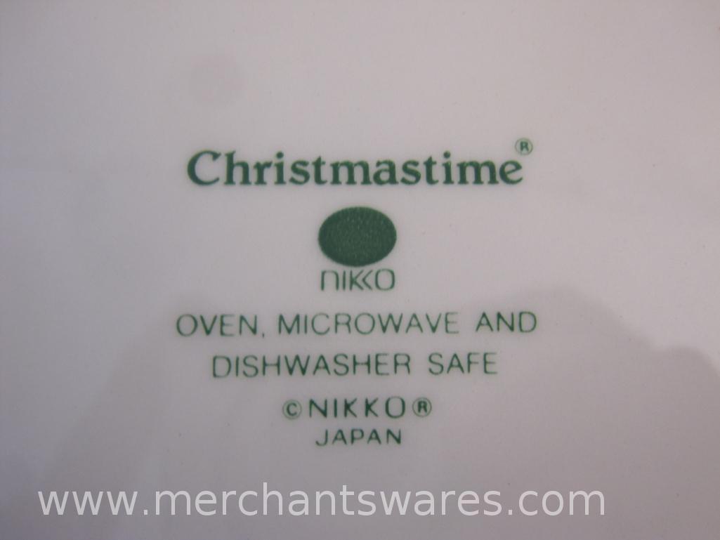 Three Nikko Christmastime...Christmas Tree Dinner Plates, 5lb 6oz