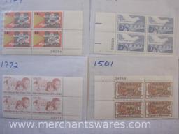 Twelve Blocks of Four US Postage Stamps including 15c International Year of the Child (1772), 13c