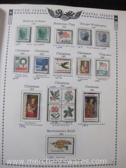 The All American Stamp Album, mostly unused stamps, see pictures for a sampling of included stamps,