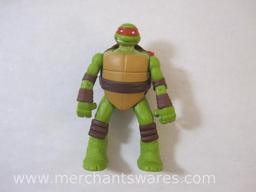 Four Raphael Teenage Mutant Ninja Turtles Figures including 2013 Dimension X Chrome Raphael, 2014