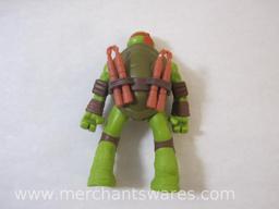 Four Raphael Teenage Mutant Ninja Turtles Figures including 2013 Dimension X Chrome Raphael, 2014