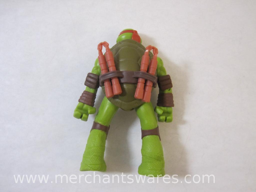 Four Raphael Teenage Mutant Ninja Turtles Figures including 2013 Dimension X Chrome Raphael, 2014