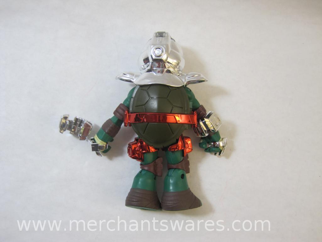 Four Raphael Teenage Mutant Ninja Turtles Figures including 2013 Dimension X Chrome Raphael, 2014