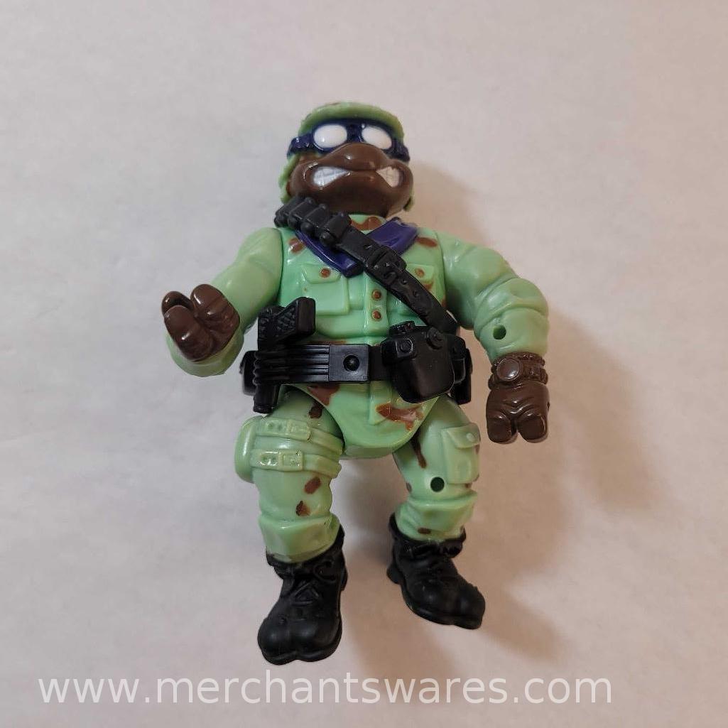 Six Teenage Mutant Ninja Turtles Action Figures including 2012 Metalhead, 1990 Space Cadet Raphael,