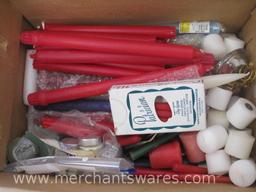 Assortment of Candles includes Pillar, Votive, Tapered, Tealight and more