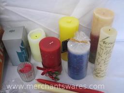 Assortment of Candles includes Pillar, Votive, Tapered, Tealight and more