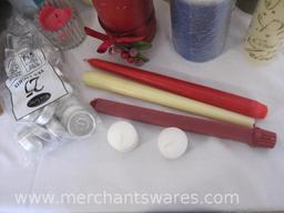 Assortment of Candles includes Pillar, Votive, Tapered, Tealight and more