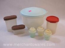 Assorted Vintage Tupperware including Lettuce Keeper, Salt and Pepper Shakers and more, 1 lb