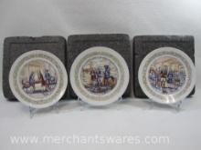 Three D'Arceau-Limoges Porcelain Collector Plates, No. 687, No. 786 and No.528, 2 lbs 10 oz