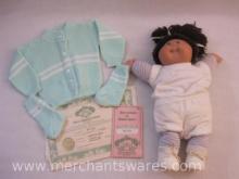 Dee Inez Cabbage Patch Kid Doll with Adoption Certificate and Extra Outfit, 1 lb 6 oz
