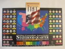 The Complete American Statehood Quarter Collection including 20 Colorized Coins, 1 lb 14 oz
