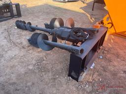 HYDRAULIC AUGER SKID STEER ATTACHMENT