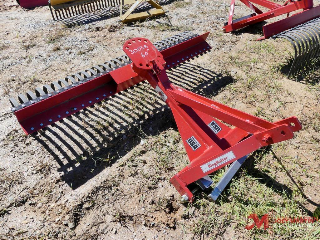 NEW KING KUTTER 60" LANDSCAPE RAKE