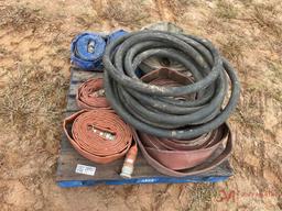 PALLET OF VARIOUS TRASH/WATER PUMP HOSES