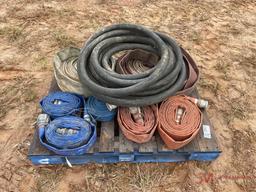 PALLET OF VARIOUS TRASH/WATER PUMP HOSES