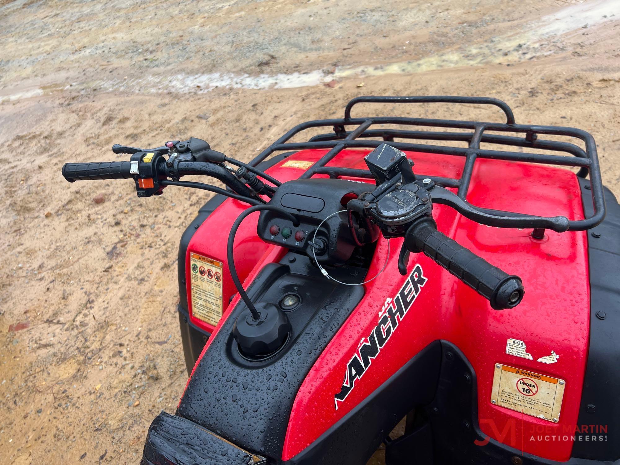 2001 HONDA RANCHER 4-WHEELER 4X4