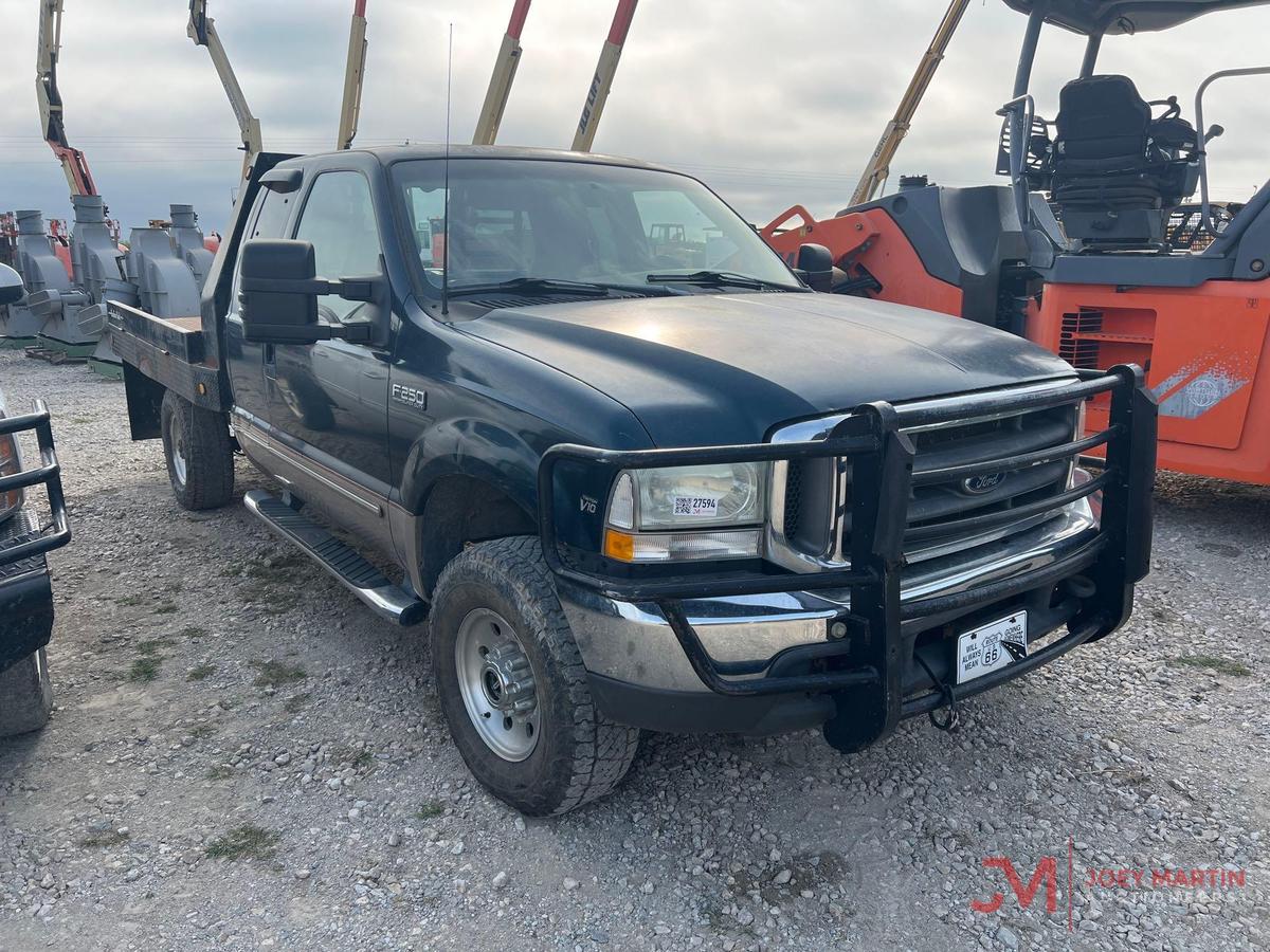 1999 FORD F250 EXTENDED CAB W/ FLATBED 4X4
