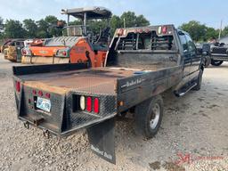 1999 FORD F250 EXTENDED CAB W/ FLATBED 4X4
