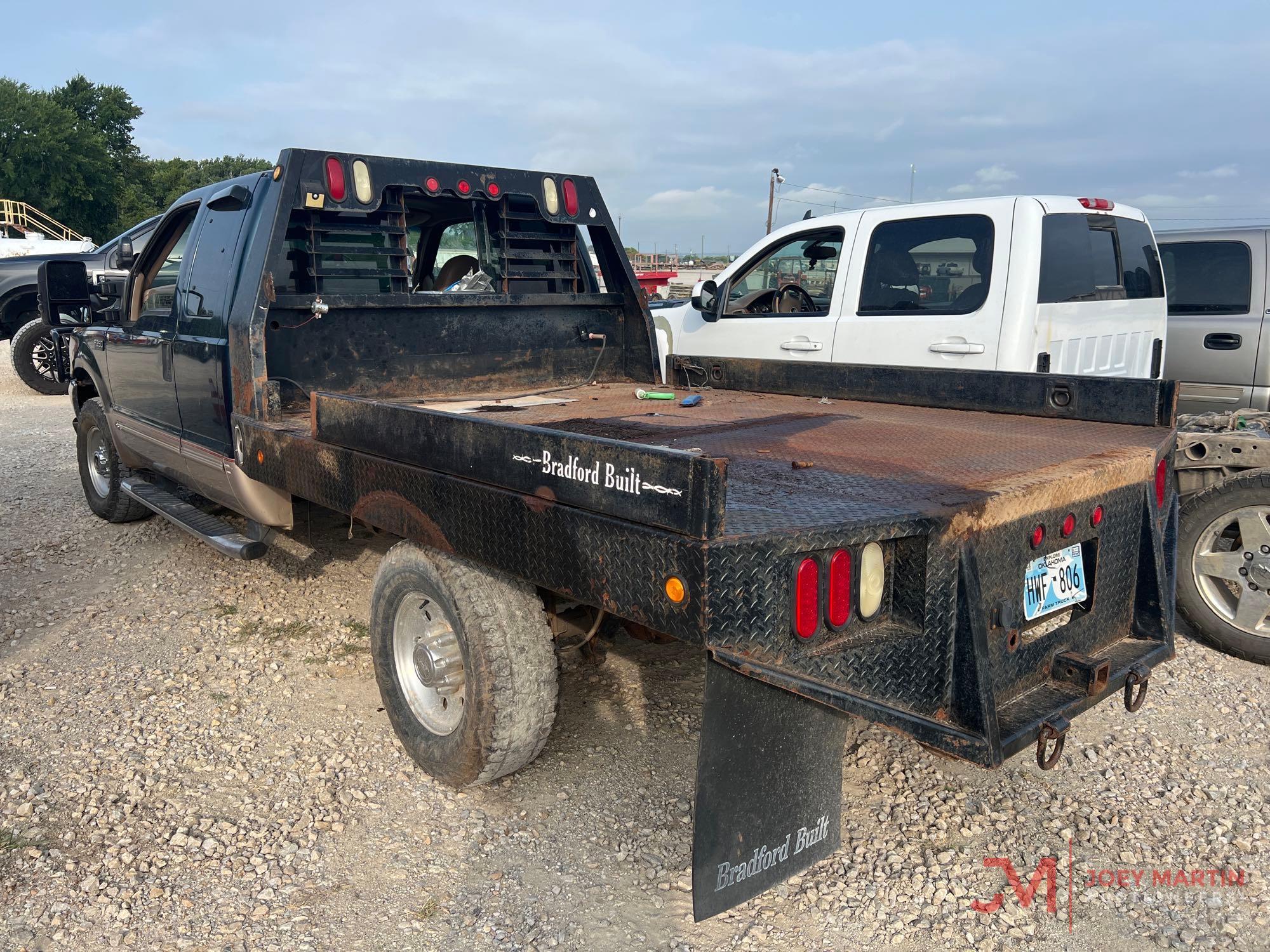 1999 FORD F250 EXTENDED CAB W/ FLATBED 4X4
