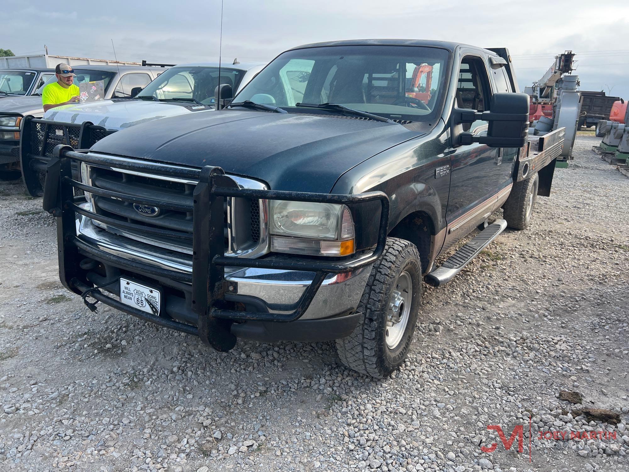 1999 FORD F250 EXTENDED CAB W/ FLATBED 4X4