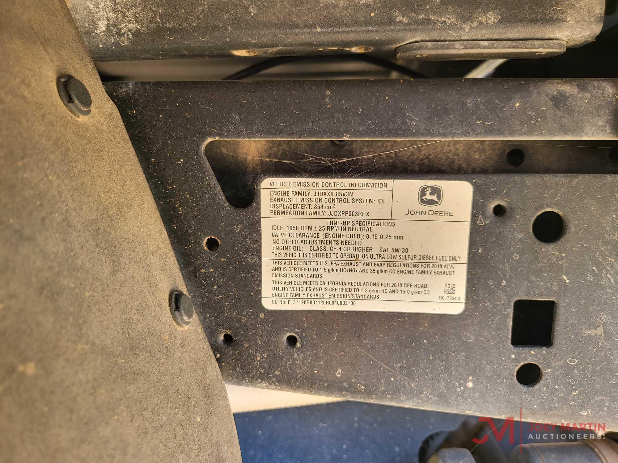 2018 JOHN DEERE HPX815E UTV