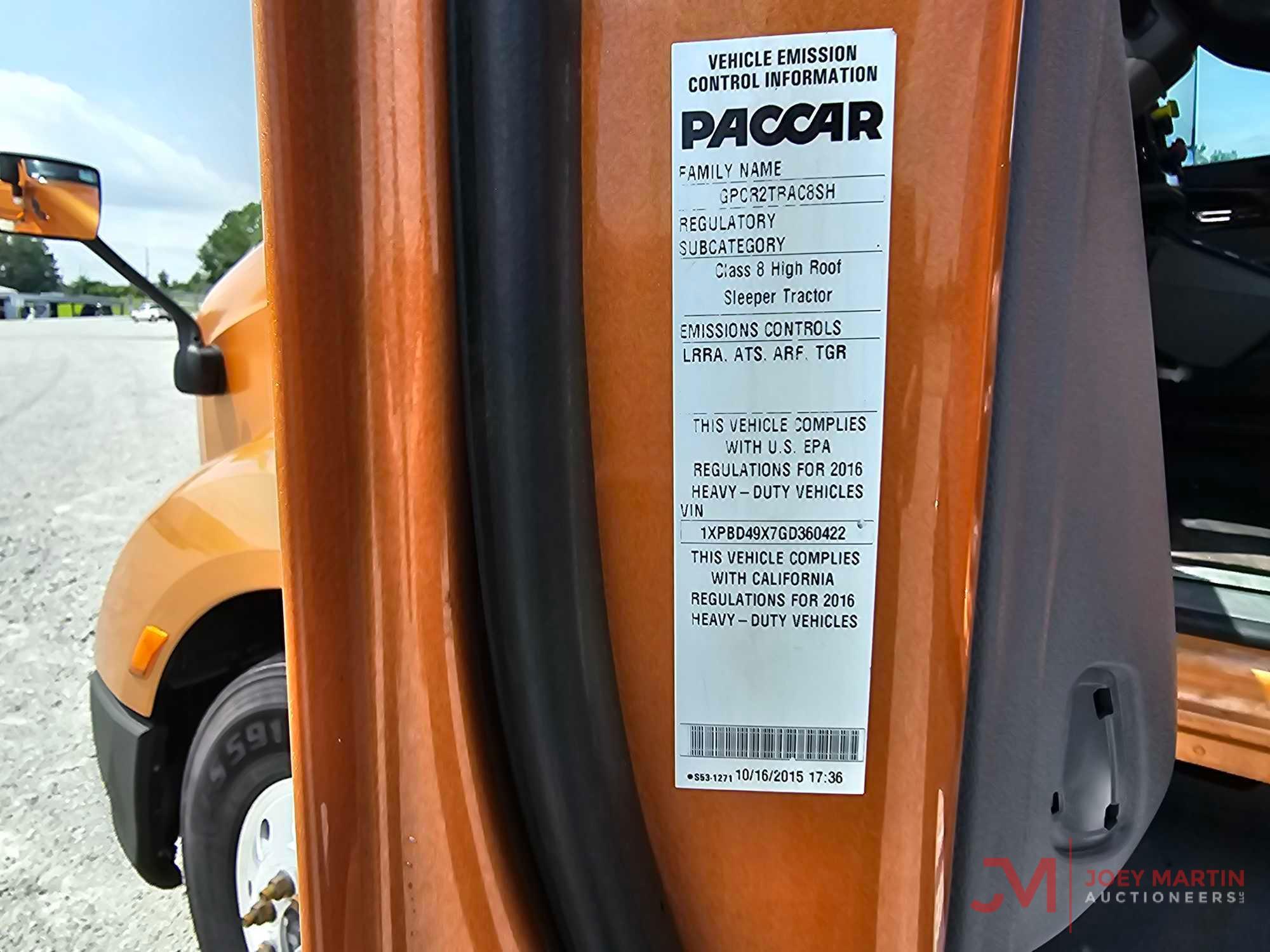 2016 PETERBILT 579 SLEEPER TRUCK TRACTOR