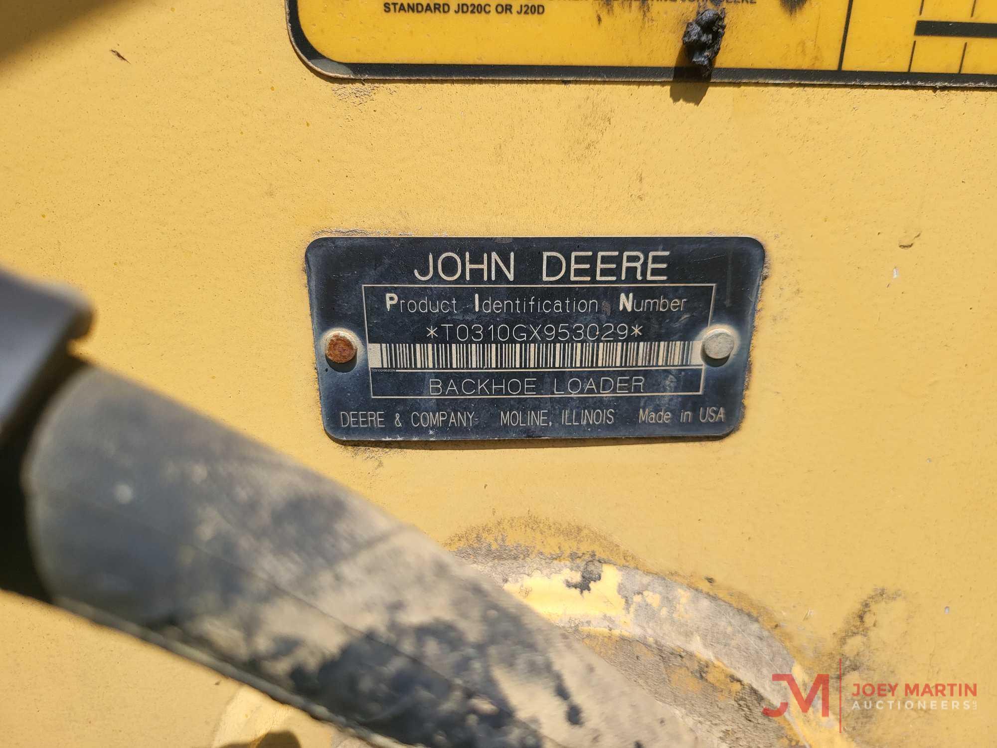 2006 JOHN DEERE 310G LOADER BACKHOE