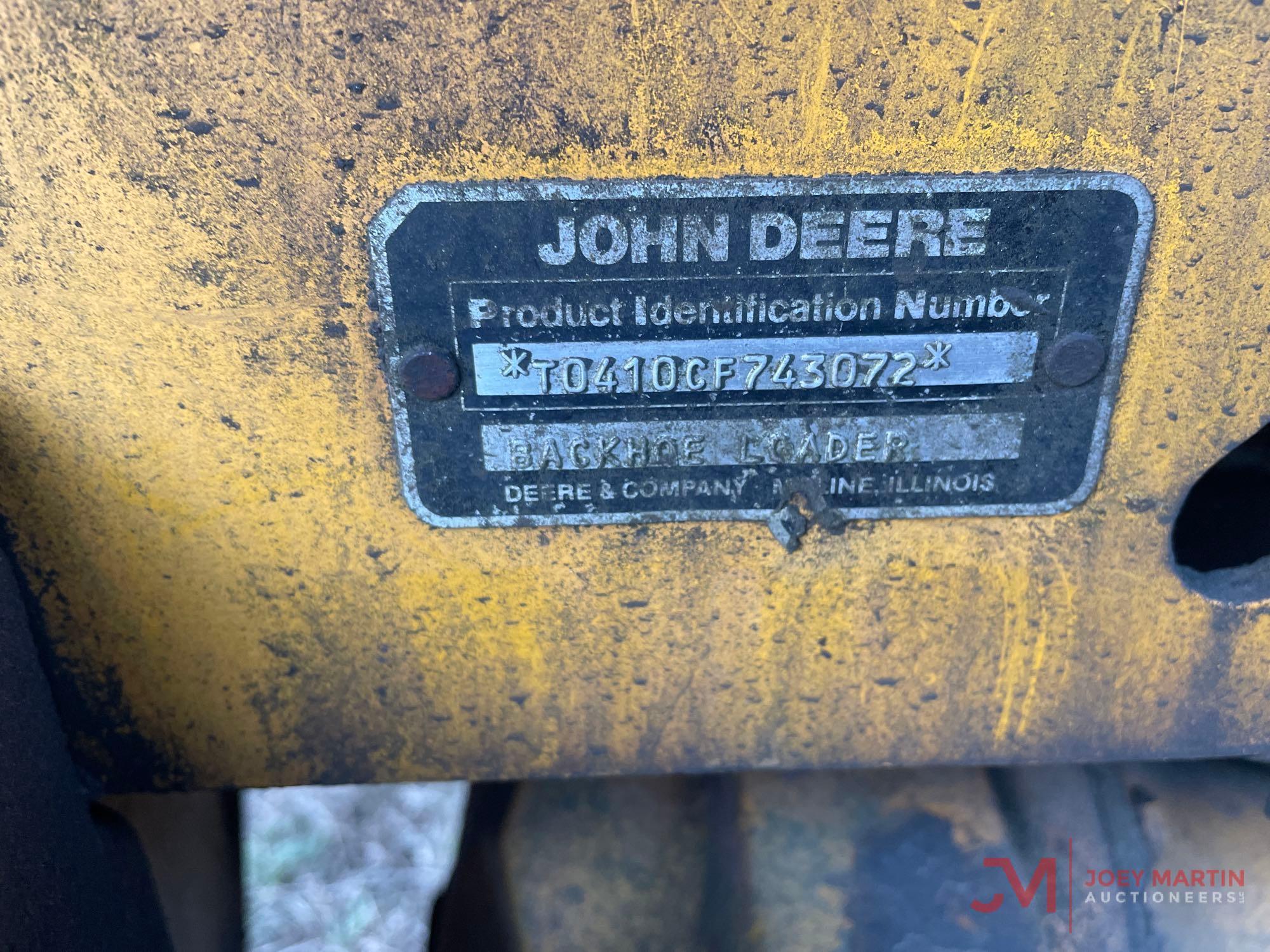 JOHN DEERE 410C LOADER BACKHOE