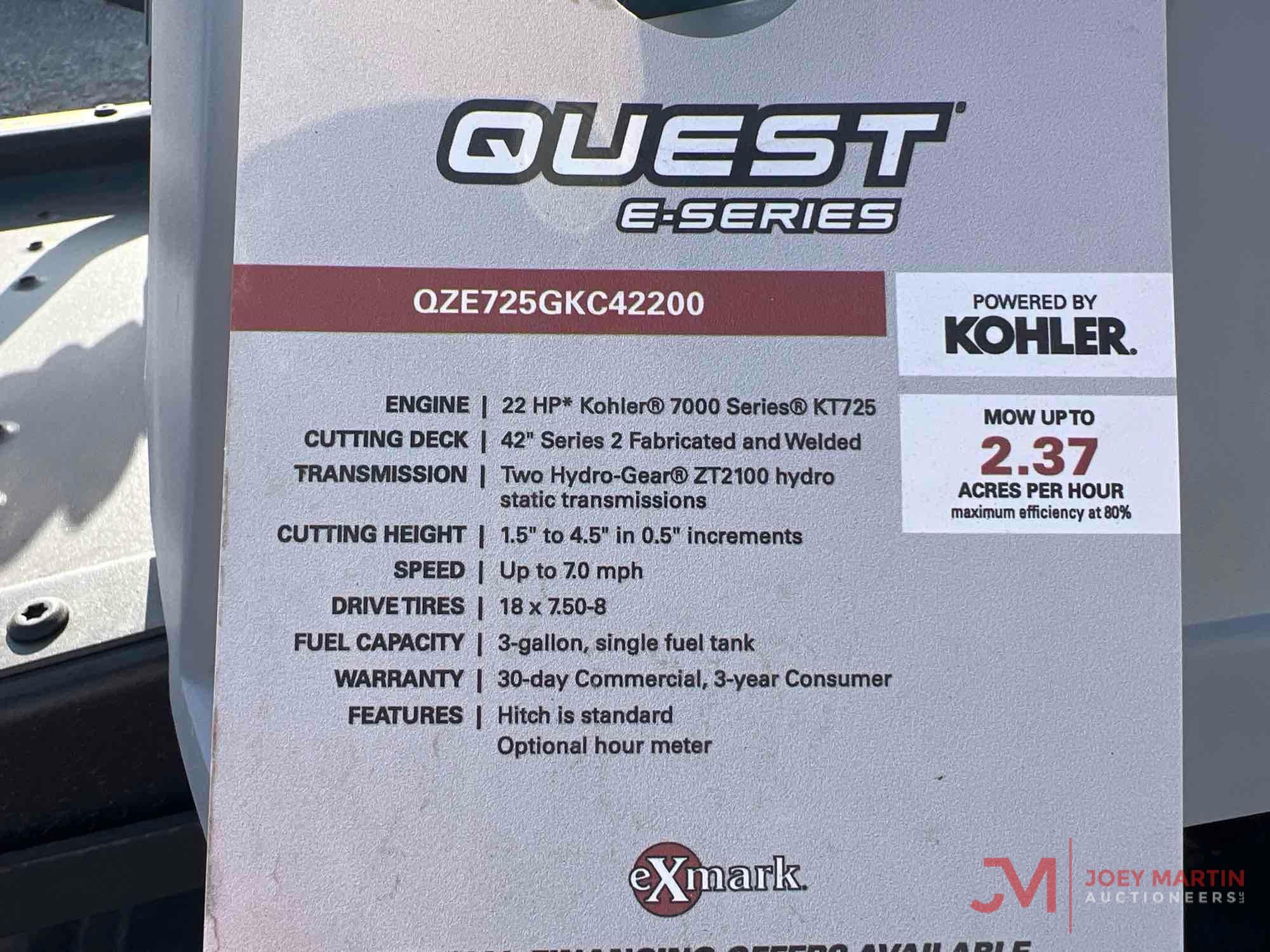NEW EXMARK QUEST ZERO TURN MOWER
